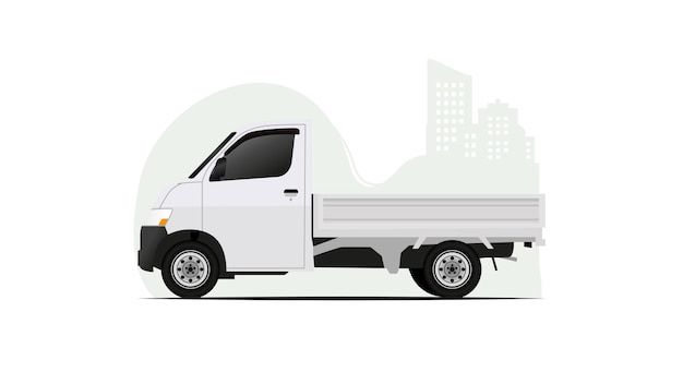 Vector delivery pickup car vector illustration template