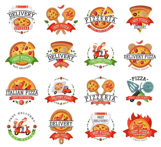 Distintivo per pizza consegna