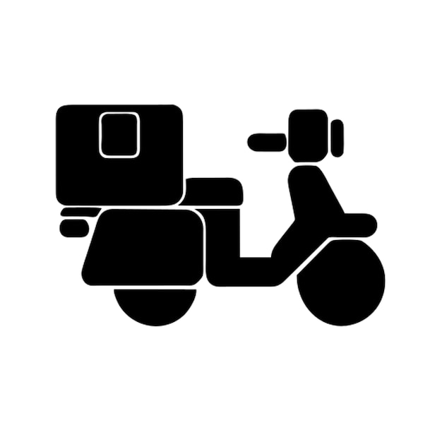 Vector delivery scooter pictogram