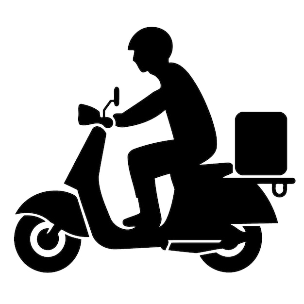 Premium Vector Delivery service biker