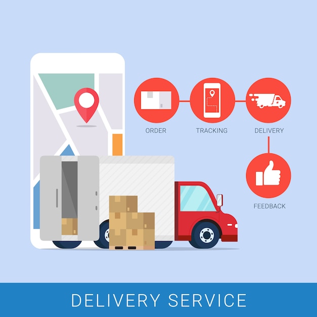 Delivery service concept for mobile app