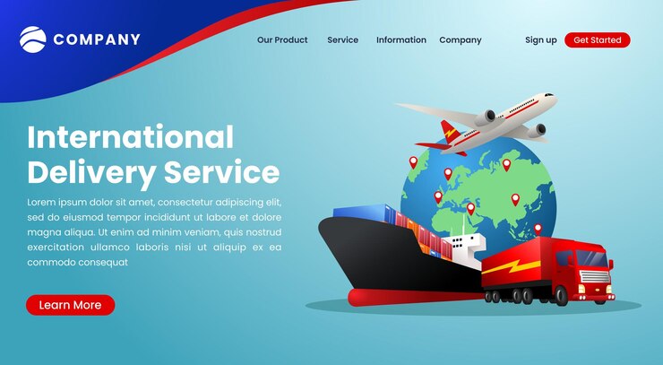 Vector delivery service homepage vector design