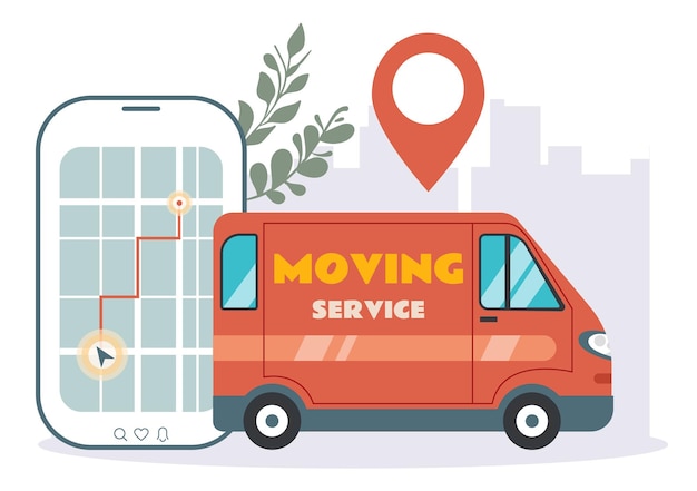Delivery service online mobile cargo web app abstract concept