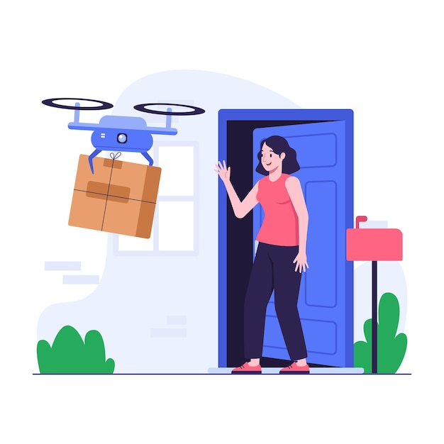 Vector delivery service using drone