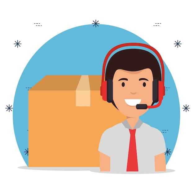 delivery service with call center agent 