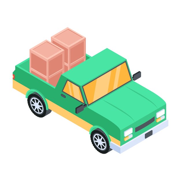 Vector delivery services isometric icon