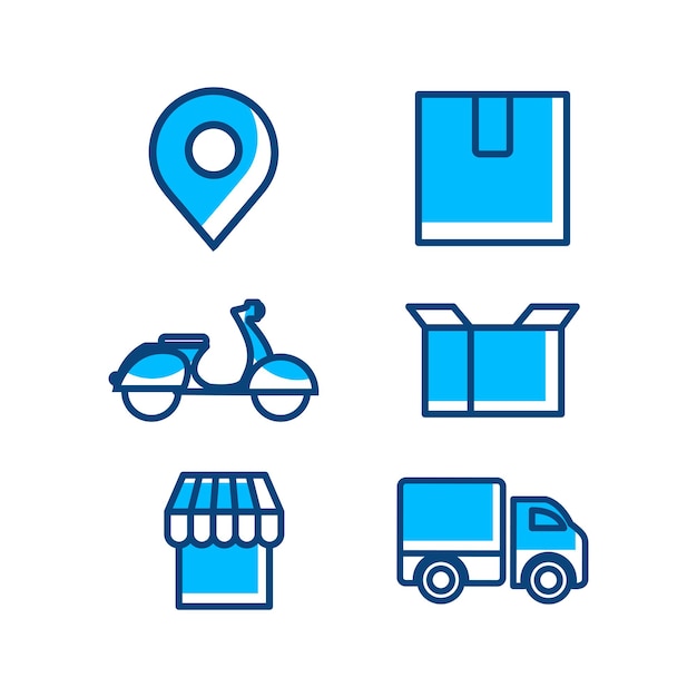 Delivery and shipping icon vector template