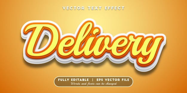 Delivery Text Effect, Editable Text Style