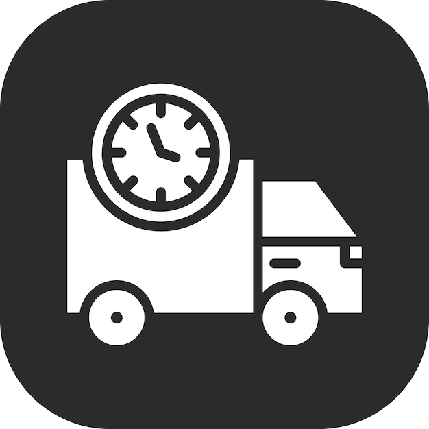 Vector delivery time vector icon illustration of food delivery iconset