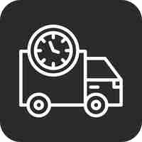 Vector delivery time vector icon illustration of food delivery iconset