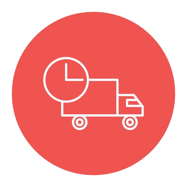 Vector delivery time vector illustration