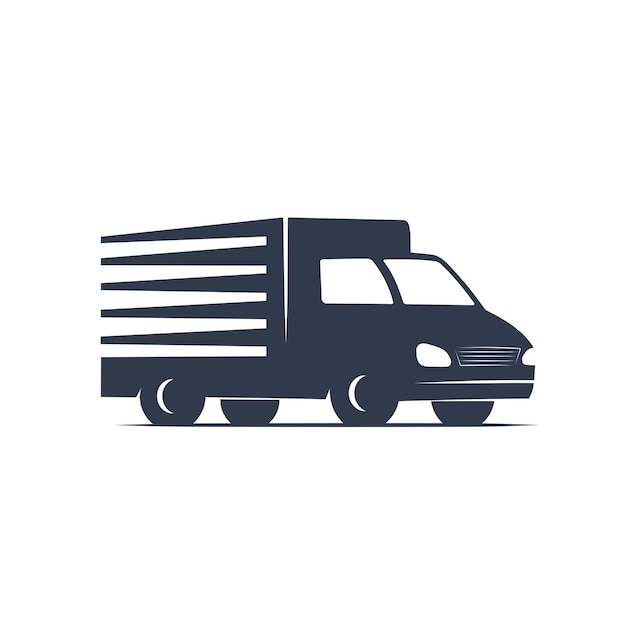 Vector delivery truck flat vector design