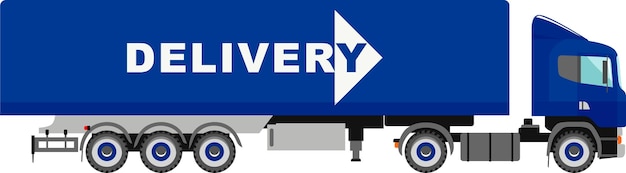 Delivery truck icon in flat style vector illustration