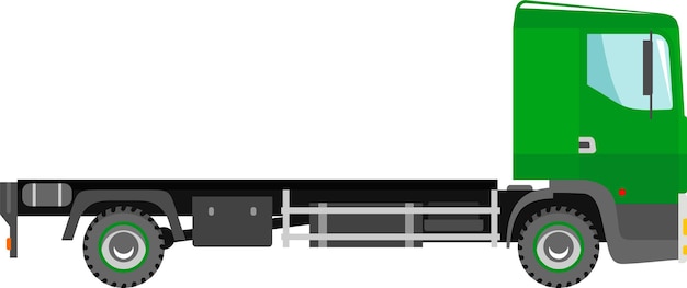 フラット スタイルのベクトル図の配送トラック アイコン
