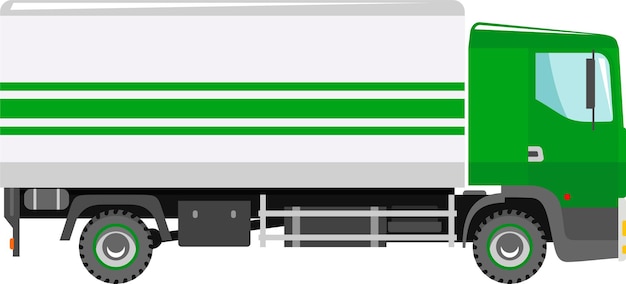 벡터 플랫 스타일 벡터 일러스트의 배달 트럭 아이콘