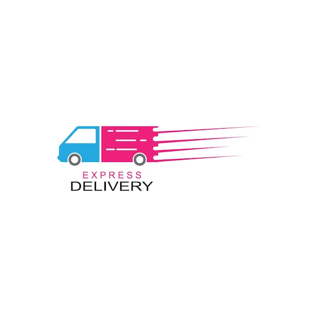 Delivery truck icon vector isolated on white background