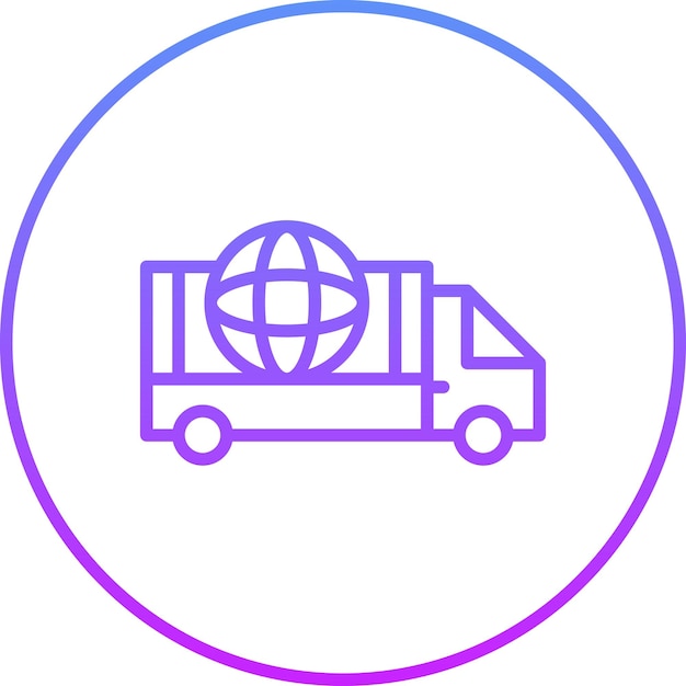 Вектор Викторная икона грузовика для доставки иллюстрация иконки иммиграции