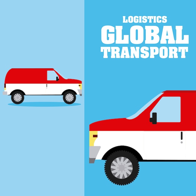 Delivery truck vehicle vector illustration graphic design