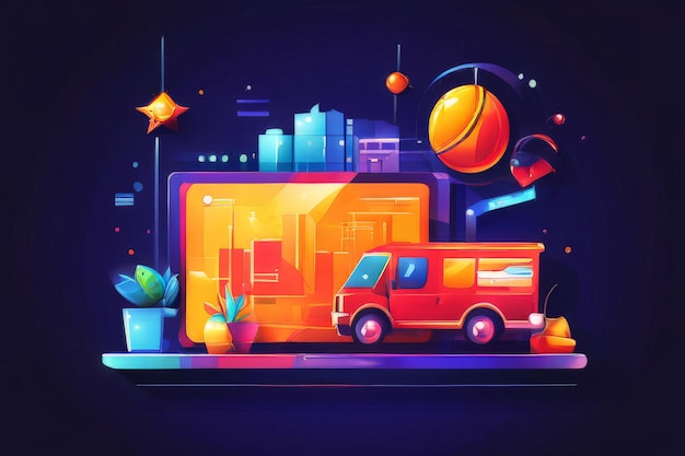 delivery truck with mobile app delivery truck with mobile app