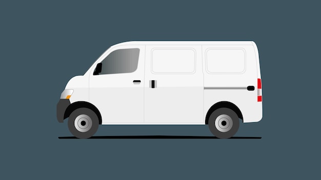 Vector delivery van car vector illustration