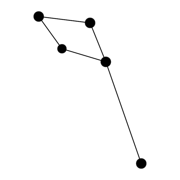 Vector delphinus sterrenbeeld kaart vector illustratie