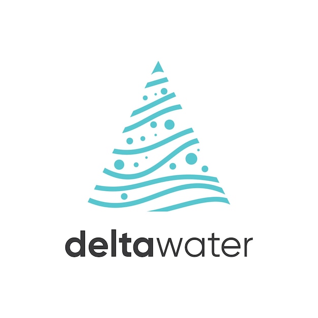 Vector delta water logo modern design vector