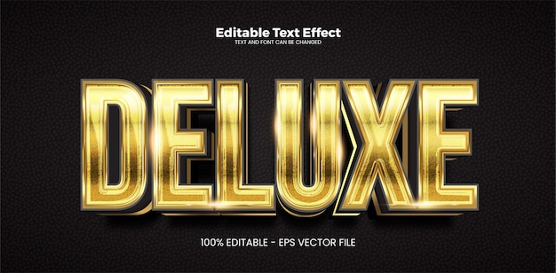 Deluxe editable text effect in modern trend style