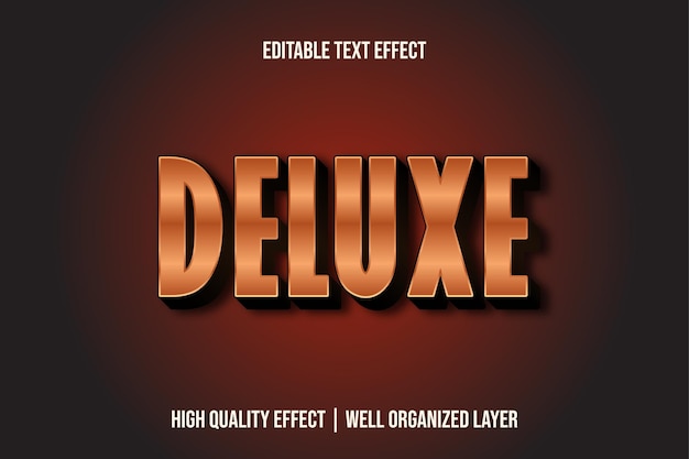 Vector deluxe, editable text effect style