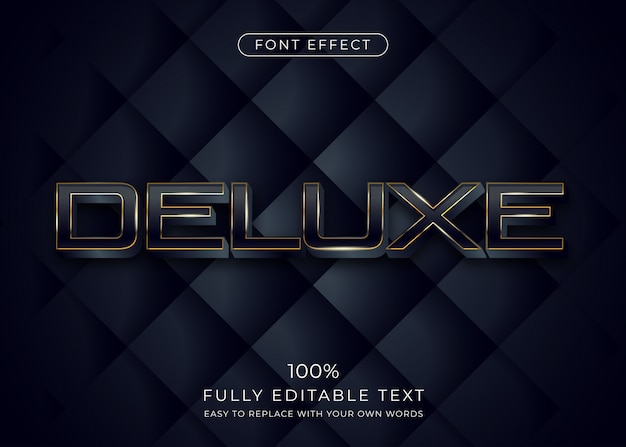 Deluxe text effect. editable font style