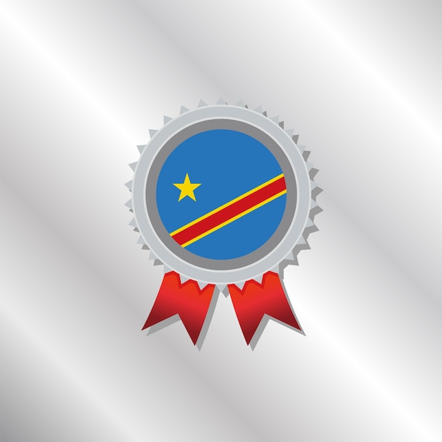 Vector democratic republic of the congo flag