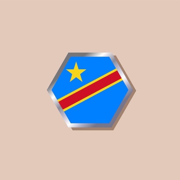 Vector democratic republic of the congo flag