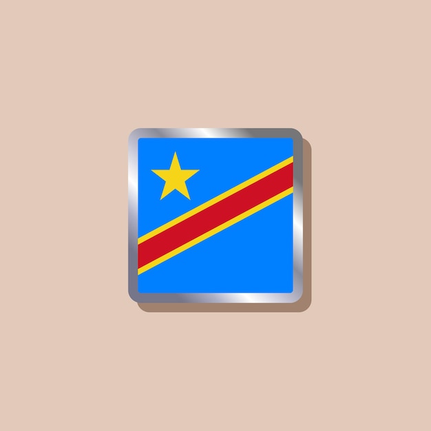 Vector democratic republic of the congo flag