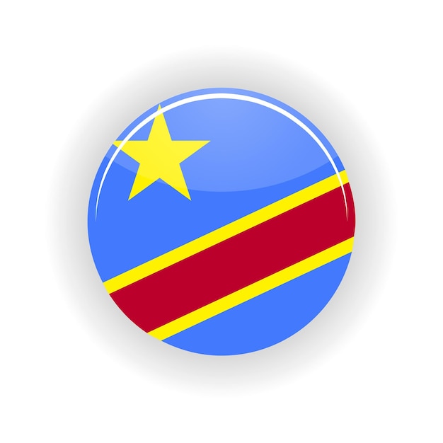 Vector democratic republic of the congo icon circle isolated on white background kinshasa icon vector illustration