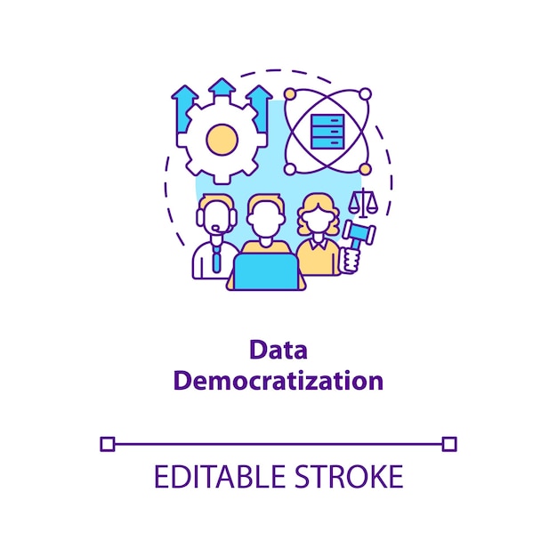 Democratization concept icon