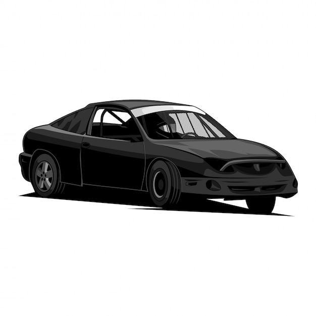 Vector demolition derby car illustration