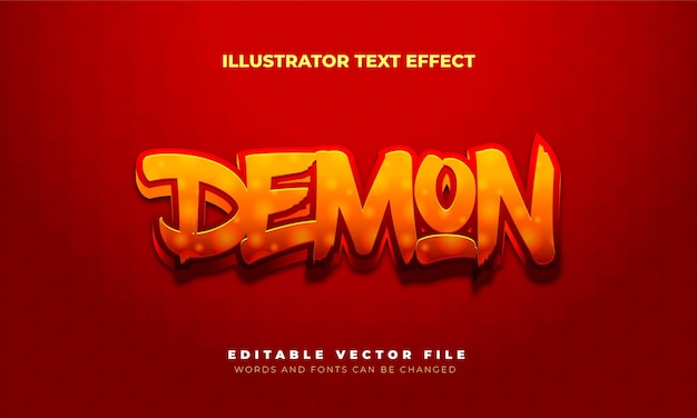 Demon 3d-stijl teksteffect