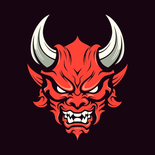 Demon devil mascotte e logo esport