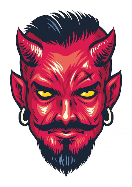 Demon head illustration