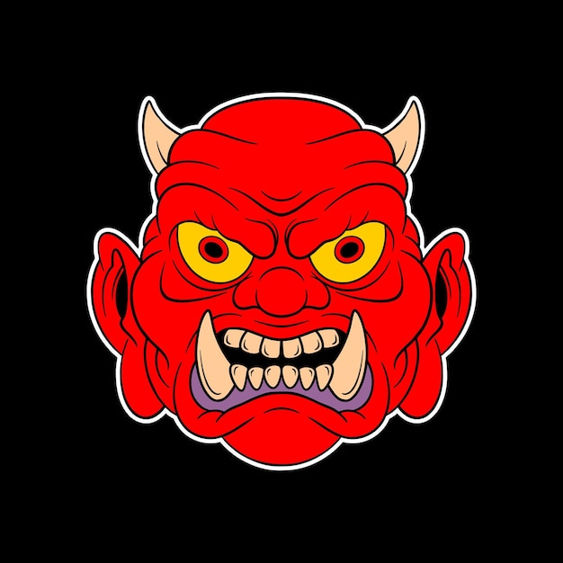 Demon head mascot