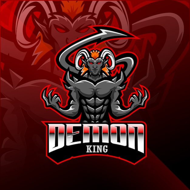 Vector demon king mascotte logo