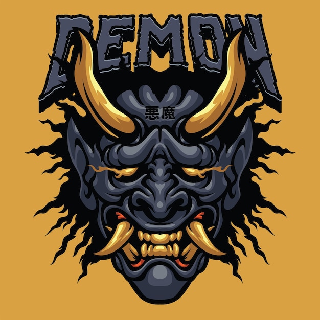 Шаблон логотипа Demon Mascot для команды esport и Sport Logo