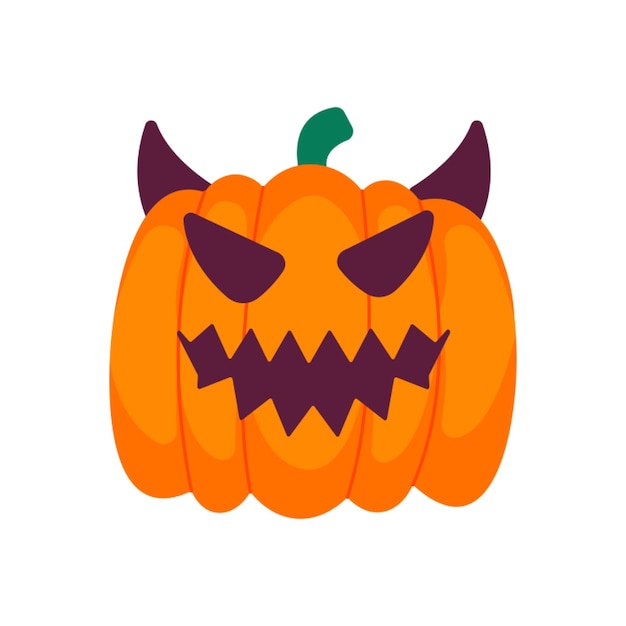 Demon pumpkin sticker