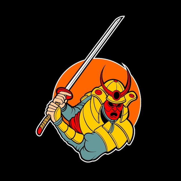 Logo del demone samurai