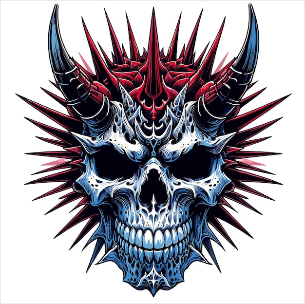 Vector demon skull design vector artwork
