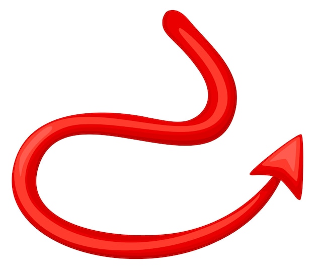 Premium Vector Demon tail cartoon devil element satan symbol