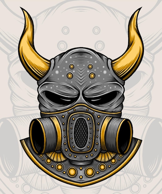 Demon with gas mask