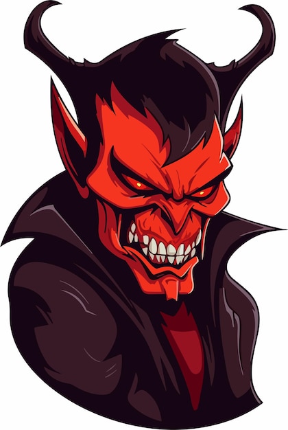 Vector demon with horns