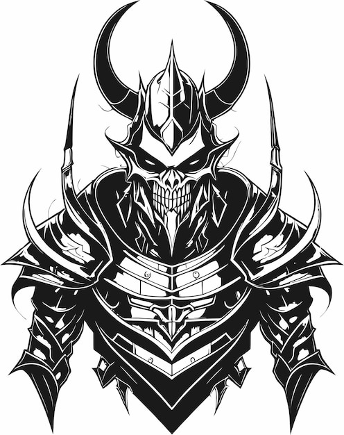 Vector demonic armor vector illustration