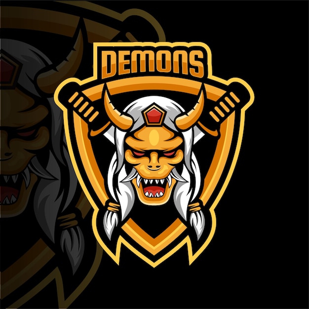 Demons Mascot Logo Esport Logo Team voorraad afbeeldingen