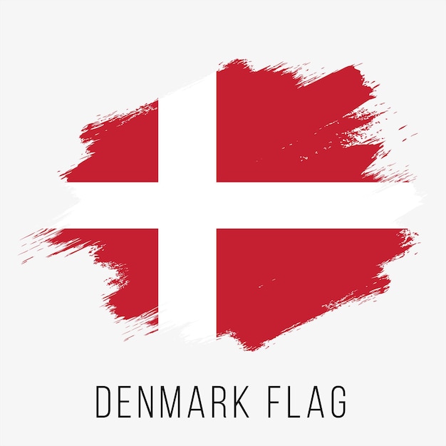 Denemarken Vector Vlag Denemarken Vlag voor Onafhankelijkheidsdag Grunge Denemarken Vlag Denemarken Vlag